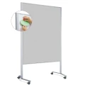 Przesuwna tablica moderacyjna 2w1 Neuland Pinboard LW-11 Duo Slide, srebrna rama