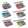 Zestaw grubych markerów do papieru Neuland BigOne® Art 5-pak, pędzelkowa końcówka