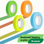 Specjalna naścienna taśma facylitacyjna Neuland WallTape, 50 m x 24 mm