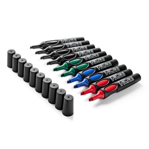 Zestaw markerów do papieru Neuland No.One® 10-pak, skośna końcówka, mix kolorów