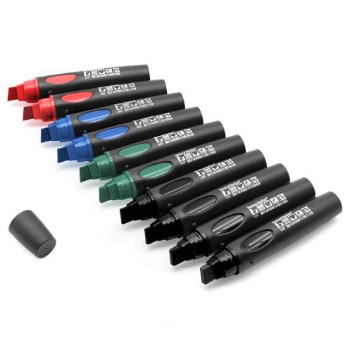 Zestaw markerów do papieru Neuland BigOne® 10-pak, skośna końcówka, mix kolorów