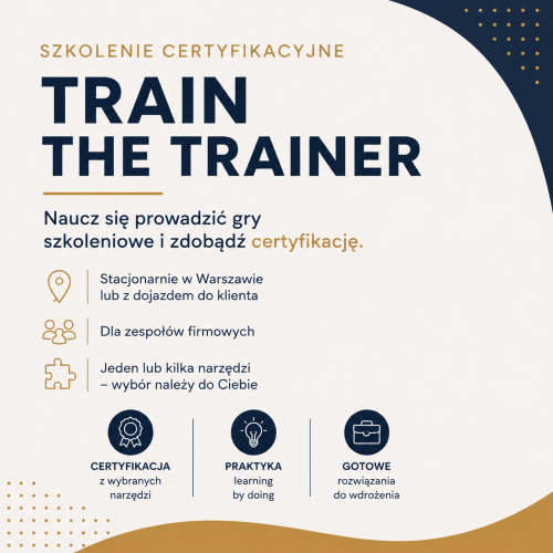 Certyfikacyjne szkolenie Train the Trainer (TtT)