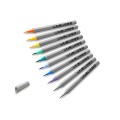 Zestaw cienkich markerów do papieru Neuland FineOne® Art 10-pak, pędzelkowa końcówka