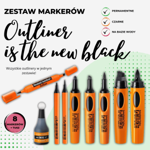 Autorski zestaw markerów - "Outliner is the new black"