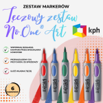 Tęczowy zestaw 6 sztuk markerów Neuland No.One® Art, pędzelkowa końcówka