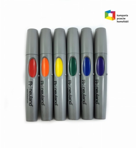 Tęczowy zestaw 6 sztuk markerów Neuland No.One® Art, pędzelkowa końcówka
