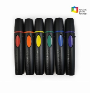 Tęczowy zestaw 6 sztuk markerów Neuland BigOne®, skośna końcówka