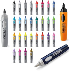Komplet grubych markerów do papieru Neuland BigOne® Art 29+2, pędzelkowa końcówka