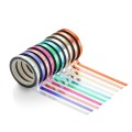 Zestaw połyskliwych taśm dekoracyjnych Washi Tape, 10 szt.