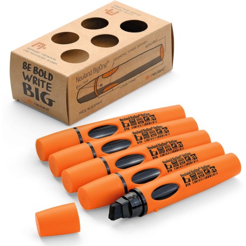 Zestaw grubych markerów permanentnych Neuland BigOne® Outliner 5-pak, skośna końcówka