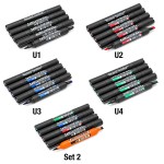 Zestaw dwustronnych markerów do papieru Neuland TwinOne® 5-pak, kolory podstawowe