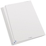 Papier do flipchartów Neuland z recyklingu biały, w kratkę, 5 x blok/20 arkuszy