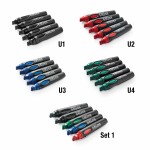 Zestaw grubych markerów do papieru Neuland BigOne® 5-pak, skośna końcówka, kolory podstawowe